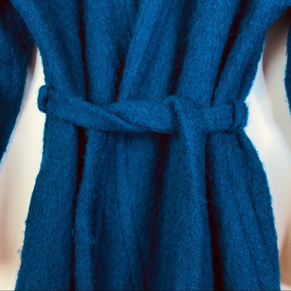 Vintage 80's Pauline Trigere Wool Mohair Coat Blue - Picture 5 of 16